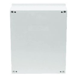 Gabinete de Poliéster IP65 Uso en Intemperie (400 x 500 x 200 mm) con Placa Trasera Interior de Plástico (Incluye Chapa y Llave).