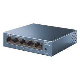 Switch de escritorio Gigabit de 5 puertos 10/100/1000Mbps, carcasa metálica 