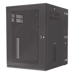 Gabinete PanZone de Montaje en Pared, de 19in, Puerta Ventilada, 18 UR, 762mm de Profundidad, Color Negro