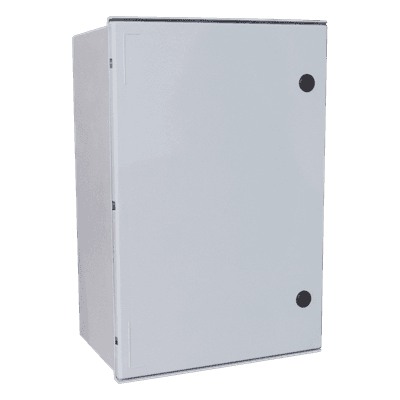 Gabinete de Poliéster IP65 Uso en Intemperie (600 x 800 x 300 mm) con Placa Trasera Interior de Plástico (Incluye Chapa y Llave).