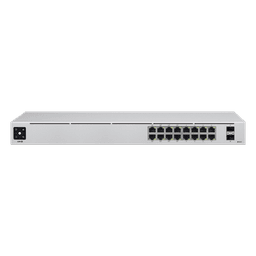 UniFi Switch USW-16-POE Gen2, Capa 2 de 16 puertos (8 puertos PoE 802.3af/at + 8 puertos Gigabit) + 2 puertos 1G SFP, 42W, pantalla informativa