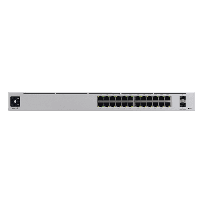 UniFi Switch USW-Pro-24-POE Gen2, con funciones capa 3, de 24 puertos PoE 802.3at/bt + 2 puertos 1/10G SFP+, 400W, pantalla informativa