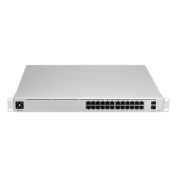 UniFi Switch USW-Pro-24-POE Gen2, con funciones capa 3, de 24 puertos PoE 802.3at/bt + 2 puertos 1/10G SFP+, 400W, pantalla informativa