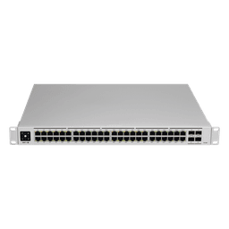 UniFi Switch USW-Pro-48-POE Gen2, Capa 3 de 48 puertos PoE 802.3at/bt + 4 puertos 1/10G SFP+, 600W, pantalla informativa