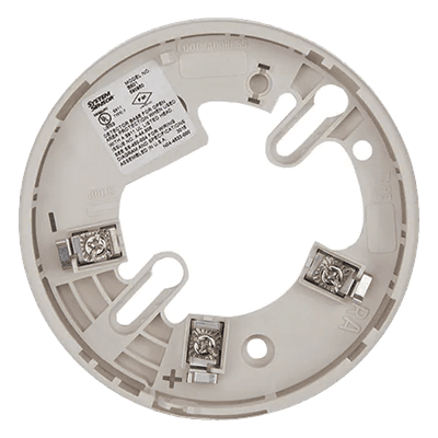 Base plug-in / 4 in (10.2 cm) / 15-32 VDC / Terminales a tornillo / Compatible con sistemas inteligentes / UL268, ULC S529 / Marfil