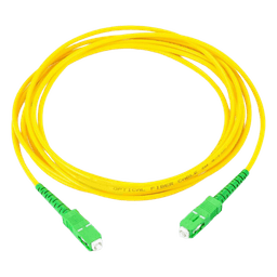 Jumper de Fibra Óptica Monomodo SC/APC SC/APC Simplex, Color Amarillo, 2 Metros (6.56 Pies)