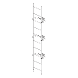 Escalera Exterma Sólida de 3 metros para Secciones 1 a 12 de Torres Super Titan (Incluye 3 Herrajes Sujetadores).