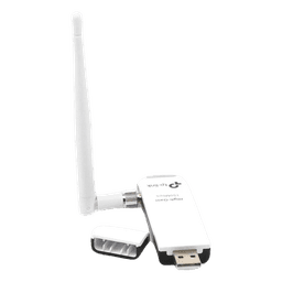 Adaptador USB inalámbrico de alta ganancia N 150 Mbps 2.4 GHz con 1 antena desmontable de 4dBi