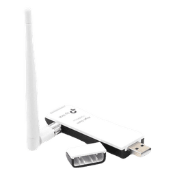 Adaptador USB inalámbrico de alta ganancia N 150 Mbps 2.4 GHz con 1 antena desmontable de 4dBi
