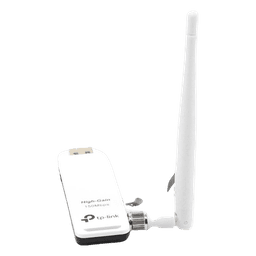 Adaptador USB inalámbrico de alta ganancia N 150 Mbps 2.4 GHz con 1 antena desmontable de 4dBi