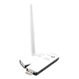 Adaptador USB inalámbrico de alta ganancia N 150 Mbps 2.4 GHz con 1 antena desmontable de 4dBi