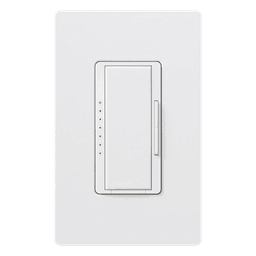 Atenuador de pared Maestro RF PRO de 120 V, 250 W en LED o 500 W incandescente, fase seleccionable y neutro opcional, para RadioRA 2, RA2 Select y RadioRA 3