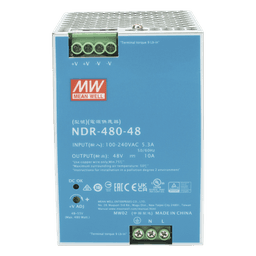Fuente de Poder Industrial de 480W, salida 48 Vcc, para montaje en riel Din