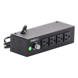 Tomacorriente de 4 Contactos (NEMA 5-15R) Voltaje Entrada/Salida: 120Vca/10A Max. Opción de Instalación en Escritorio o Pared