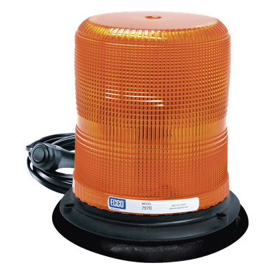 Baliza LED color ámbar con montaje magnético de succión DE 7" de altura