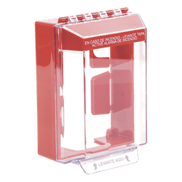 Cubierta Universal De Montaje Superficial, Con Espaciador 1.46", Serie Universal Stopper® Texto De Incendio En Español 
