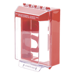 Cubierta Universal De Montaje Superficial, Con Espaciador 1.46", Serie Universal Stopper® Texto De Incendio En Español 