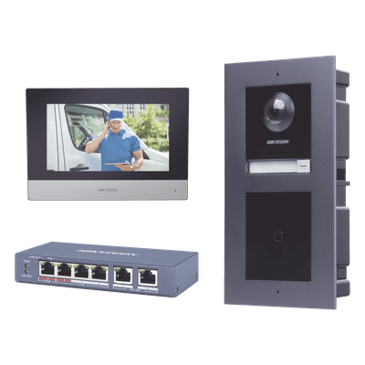 KIT de Videoportero IP con llamada a App de Smartphone y Lector de Tarjetas EM / 2da Generación (Modular) / Montaje para EMPOTRAR incluido