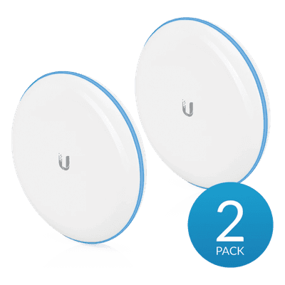 Kit UniFi Building Bridge de 1+ Gbps en 60 GHz con radio redundante en 5 GHz, alcance de hasta 500 m