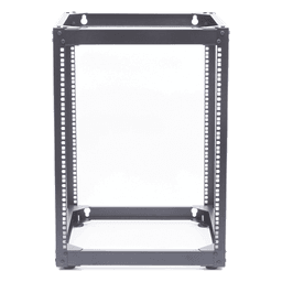 Rack Abierto de 4 Postes Instalación Pared o Piso de 14 Unidades, Ideal para Equipo de Audio!