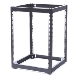 Rack Abierto de 4 Postes Instalación Pared o Piso de 14 Unidades, Ideal para Equipo de Audio!