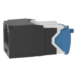 Conector Jack RJ45 Estilo TG, Mini-Com, Categoría 6A, de 8 Posiciones y 8 Cables, Color Negro