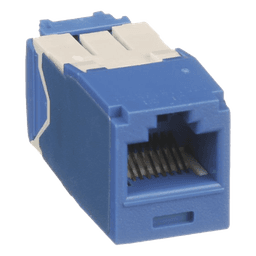 Conector Jack RJ45 Estilo TG, Mini-Com, Categoría 6A, de 8 Posiciones y 8 Cables, Color Azul