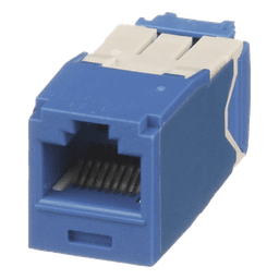 Conector Jack RJ45 Estilo TG, Mini-Com, Categoría 6A, de 8 Posiciones y 8 Cables, Color Azul