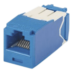 Conector Jack RJ45 Estilo TG, Mini-Com, Categoría 6A, de 8 Posiciones y 8 Cables, Color Azul