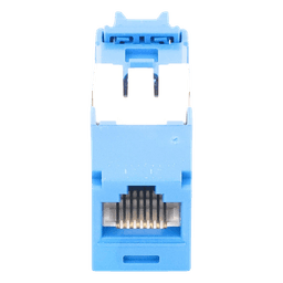 Conector Jack RJ45 Estilo TG, Mini-Com, Categoría 6A, de 8 Posiciones y 8 Cables, Color Azul