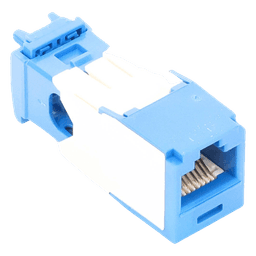Conector Jack RJ45 Estilo TG, Mini-Com, Categoría 6A, de 8 Posiciones y 8 Cables, Color Azul