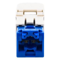 Conector Jack RJ45 Estilo TG, Mini-Com, Categoría 6A, de 8 Posiciones y 8 Cables, Color Blanco Mate