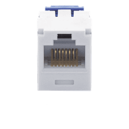 Conector Jack RJ45 Estilo TG, Mini-Com, Categoría 6A, de 8 Posiciones y 8 Cables, Color Blanco