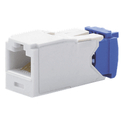 Conector Jack RJ45 Estilo TG, Mini-Com, Categoría 6A, de 8 Posiciones y 8 Cables, Color Blanco