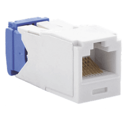 Conector Jack RJ45 Estilo TG, Mini-Com, Categoría 6A, de 8 Posiciones y 8 Cables, Color Blanco