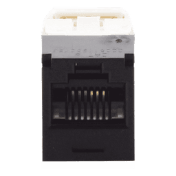 Conector Jack RJ45 Estilo TG, Mini-Com, Categoría 6, de 8 Posiciones y 8 Cables, Color Negro
