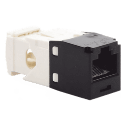 Conector Jack RJ45 Estilo TG, Mini-Com, Categoría 6, de 8 Posiciones y 8 Cables, Color Negro
