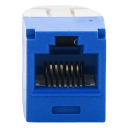 Conector Jack RJ45 Estilo TG, Mini-Com, Categoría 6, de 8 Posiciones y 8 Cables, Color Azul