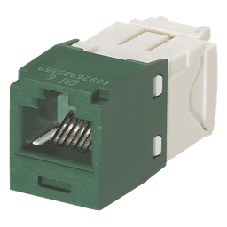 Conector Jack RJ45 Estilo TG, Mini-Com, Categoría 6, de 8 Posiciones y 8 Cables, Color Verde