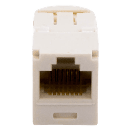 Conector Jack RJ45 Estilo TG, Mini-Com, Categoría 6, de 8 Posiciones y 8 Cables, Color Blanco Mate
