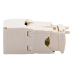Conector Jack RJ45 Estilo TG, Mini-Com, Categoría 6, de 8 Posiciones y 8 Cables, Color Blanco Mate