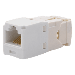 Conector Jack RJ45 Estilo TG, Mini-Com, Categoría 6, de 8 Posiciones y 8 Cables, Color Blanco