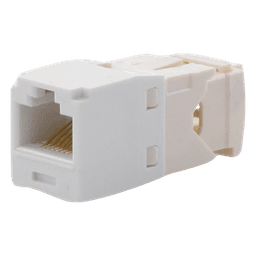 Conector Jack RJ45 Estilo TG, Mini-Com, Categoría 6, de 8 Posiciones y 8 Cables, Color Blanco