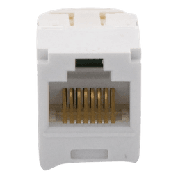 Conector Jack RJ45 Estilo TG, Mini-Com, Categoría 6, de 8 Posiciones y 8 Cables, Color Blanco