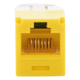 Conector Jack RJ45 Estilo TG, Mini-Com, Categoría 6, de 8 Posiciones y 8 Cables, Color Amarillo