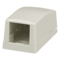 Caja de Montaje en Superficie, Para 1 Módulo Mini-Com, Color Blanco Mate