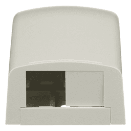 Caja de Montaje en Superficie, Para 2 Módulos Mini-Com, Color Blanco Mate