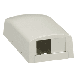 Caja de Montaje en Superficie, Para 2 Módulos Mini-Com, Color Blanco Mate