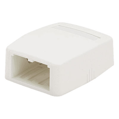 Caja de Montaje en Superficie, Para 2 Módulos Mini-Com, Color Blanco Mate
