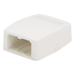 Caja de Montaje en Superficie, Para 2 Módulos Mini-Com, Color Blanco Mate